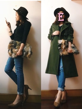 E F F I Eさん（レディース・163cm）の冬コーディネート