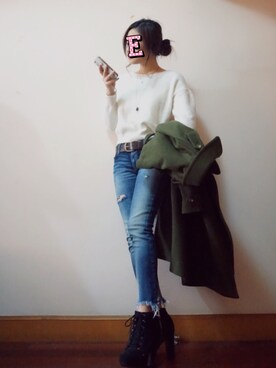 E F F I Eさん（レディース・163cm）の冬コーディネート