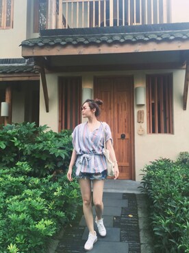 「Ungrid（アングリッド）のアイテム（その他トップス）」を使った、E F F I Eさん（レディース・163cm）の夏コーディネート