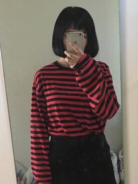 「OLDMICKEY （オールドミッキー）のアイテム」を使った、Harunaさん（レディース・157cm）の秋コーディネート