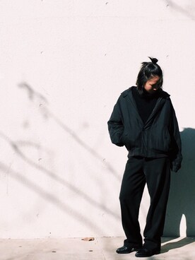 「Bershka（ベルシュカ）のアイテム（ブーティ、ブラック系）」を使った、@goodgirlririさん（レディース・157cm）の秋コーディネート