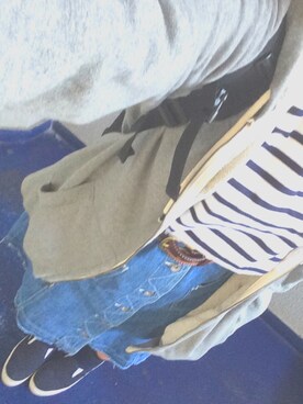 hanaさんの「前開き台形デニムスカート」を使ったコーディネート