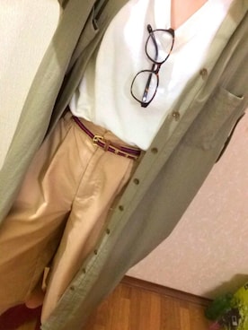 「ゆるずる」｜「アイテム（シャツワンピース）」を使った、hanaさん（レディース・163cm）の秋コーディネート