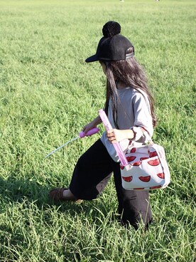 「アイテム（モカシン/デッキシューズ）」を使った、kuroneko_m4さん（キッズ・110cm）の秋コーディネート