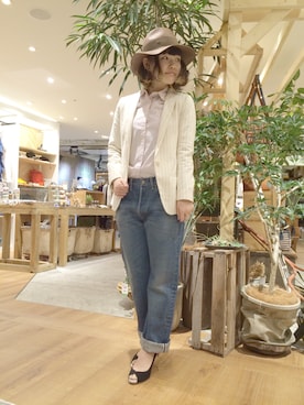 「Steven Alan（スティーブンアラン）のアイテム（ジャケット/アウター）」を使った、ショウコさん（レディース・160cm）の春コーディネート