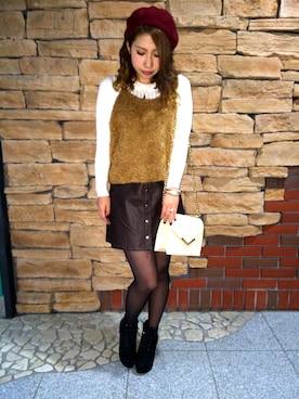 「SpRay（スプレイ）のアイテム（ハンチング/ベレー帽）」を使った、SpRay札幌ＰＡＳＥＯさん（レディース・155cm）の秋コーディネート