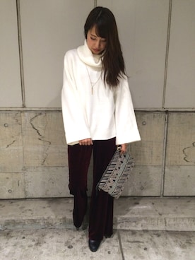 「SpRay（スプレイ）のアイテム（パンツ）」を使った、SpRay札幌ＰＡＳＥＯさん（レディース・160cm）の秋コーディネート