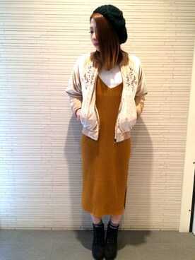 「SpRay（スプレイ）のアイテム（ブルゾン）」を使った、SpRay札幌ＰＡＳＥＯさん（レディース・155cm）の秋コーディネート