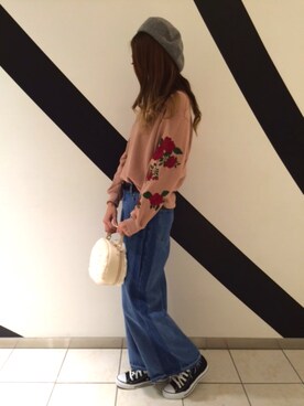 「SpRay（スプレイ）のアイテム（パンツ）」を使った、SpRay札幌ＰＡＳＥＯさん（レディース・165cm）の秋コーディネート