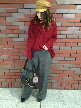 「SpRay（スプレイ）のアイテム（パンツ）」を使った、SpRay札幌ＰＡＳＥＯさん（レディース・155cm）の冬コーディネート