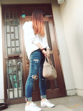 「NIKE（ナイキ）のNIKE/ナイキ グランドテラス 654495（スニーカー）」を使った、BELLEさん（レディース・163cm）の春コーディネート