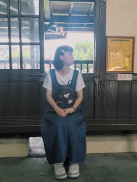 「MBT（エムビーティー）のアイテム（その他シューズ）」を使った、阿桂さん（レディース・155cm）の春コーディネート
