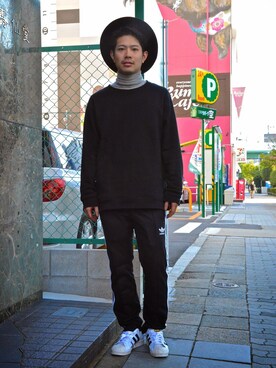 「ALLEGE（アレッジ）のアイテム（スウェット）」を使った、futakenkenさん（メンズ・170cm）の秋コーディネート