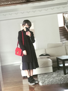 「CELINE」｜「アイテム（ダウンジャケット/コート）」を使った、zoeqinさん（レディース・160cm）の夏コーディネート
