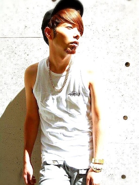 「RAGEBLUE（レイジブルー）の【LEE】ブッシュショーツ/517721（その他パンツ、ブルー系）」を使った、oumahさん（メンズ・171cm）の冬コーディネート