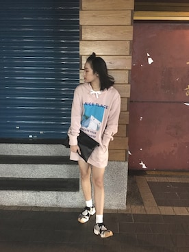 「アイテム（ジャージ）」を使った、Emily  1倫さん（レディース・167cm・20代）の秋コーディネート