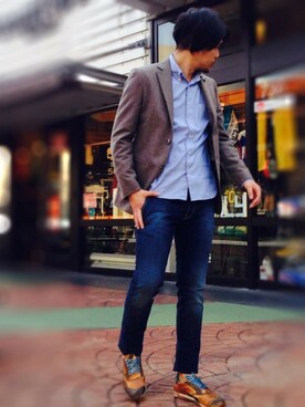 「denim」｜montelupoさん（メンズ・182cm）の冬コーディネート