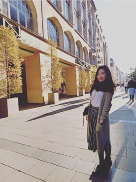 Vicky Luさん（レディース・160cm）の冬コーディネート