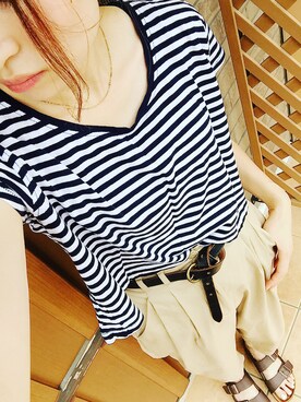 「BIRKENSTOCK（ビルケンシュトック）の＜BIRKENSTOCK（ビルケンシュトック）＞ ARIZONA BIRKOFLOR/サンダル¨ ◆（サンダル）」を使った、miqsonさん（レディース・163cm）の夏コーディネート