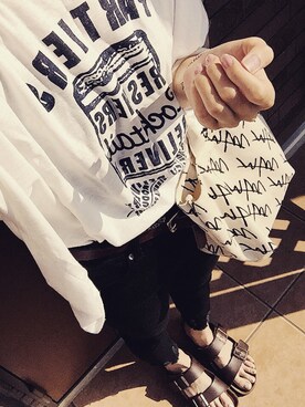 「BIRKENSTOCK（ビルケンシュトック）の＜BIRKENSTOCK（ビルケンシュトック）＞ ARIZONA BIRKOFLOR/サンダル¨ ◆（サンダル）」を使った、miqsonさん（レディース・163cm）の夏コーディネート