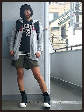 「アニオタ同盟」｜「アイテム（バッグ）」を使った、nikaさん（レディース・158cm）の春コーディネート