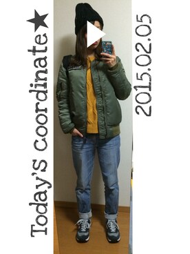 りさーずさん(レディース・154cm)の冬コーディネート