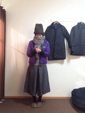 「WILD THINGS（ワイルドシングス）のアイテム（ダウンジャケット/コート）」を使った、zakieさん（レディース・162cm）の冬コーディネート