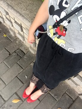 「アイテム（バレエシューズ）」を使った、高楼高楼高高楼さん（レディース・160cm・20代）の秋コーディネート