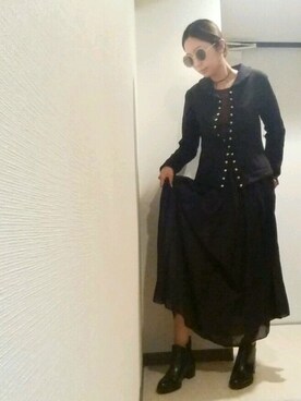 「agnes b.（アニエスベー）のアイテム（その他アウター）」を使った、anoさん（レディース・165cm）の秋コーディネート