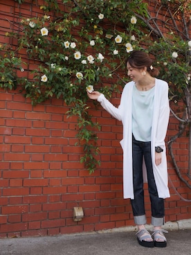 「ロングカーディガン」｜sayuri suzukiさん（レディース・161cm）の春コーディネート