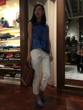 Hana Chuさん（レディース・168cm）の夏コーディネート