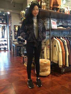 Hana Chuさん（レディース・168cm）の冬コーディネート