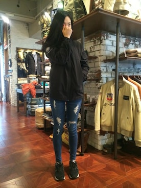 Hana Chuさん（レディース・168cm）の冬コーディネート