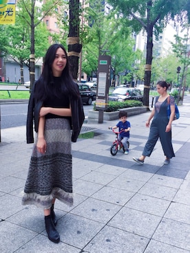 Hana Chuさん（レディース・168cm）の秋コーディネート