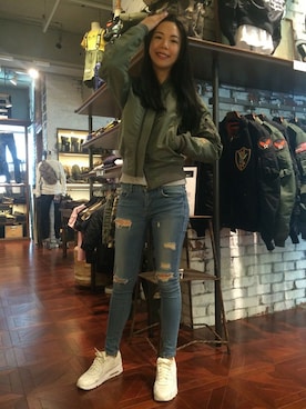 Hana Chuさん（レディース・168cm）の秋コーディネート