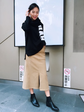 Hana Chuさん（レディース・168cm）の秋コーディネート