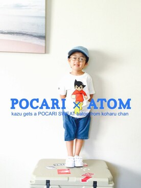 「ポカリコーデバトン」｜「アイテム（その他）」を使った、かず。さん（キッズ・100cm）の夏コーディネート