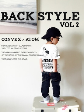 「CONVEX（コンベックス）のアイテム」を使った、かず。さん（キッズ・100cm）の夏コーディネート
