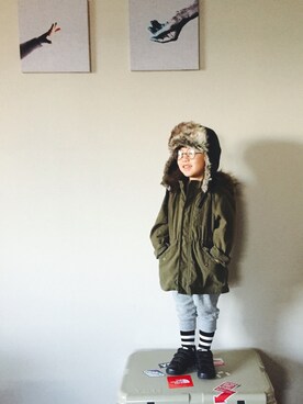 かず。さん(キッズ・100cm)の冬コーディネート