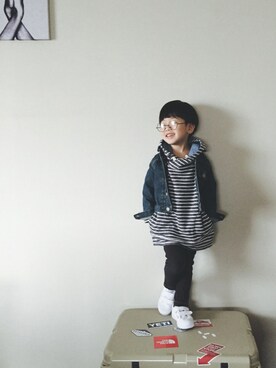 かず。さん（キッズ・100cm）の冬コーディネート