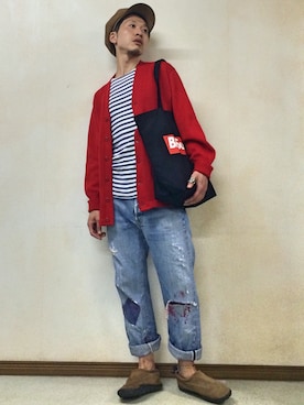 「エアモック」｜サトルさん（メンズ・176cm）の春コーディネート