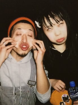 「ニットキャップ」｜「アイテム（サロペット/オーバーオール）」を使った、サトルさん（メンズ・176cm）の冬コーディネート