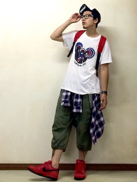 「カーゴパンツ」｜サトルさん（メンズ・176cm）の夏コーディネート