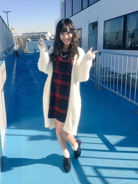 前田希美さん（レディース・158cm）の冬コーディネート