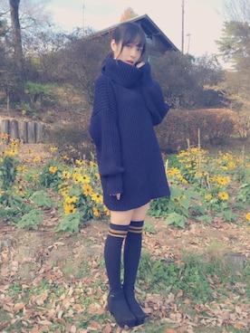 「ESPERANZA（エスペランサ）のアイテム（パンプス）」を使った、前田希美さん（レディース・158cm）の冬コーディネート