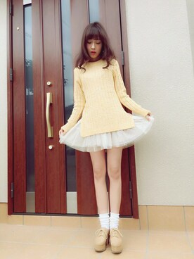 「ESPERANZA（エスペランサ）のアイテム（その他シューズ）」を使った、前田希美さん（レディース・158cm）の冬コーディネート
