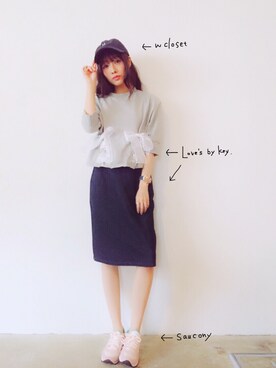 前田希美さん（レディース・158cm）の春コーディネート