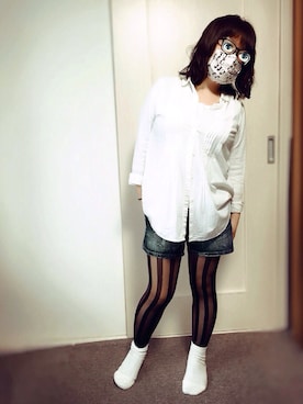 「アイテム（タイツ/ストッキング）」を使った、つぶ！さん（レディース・148cm）の春コーディネート