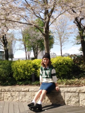 「#ソックス」｜鎌田安里紗(ありちゃん)さん（レディース・153cm）の春コーディネート