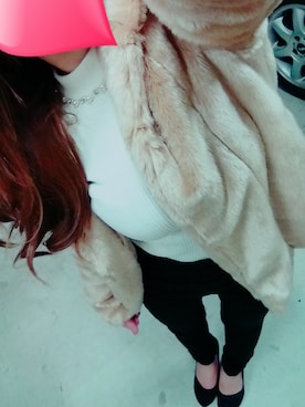 「EGOIST（エゴイスト）のアイテム（その他アウター）」を使った、Yuuriさん（レディース・148cm）の冬コーディネート